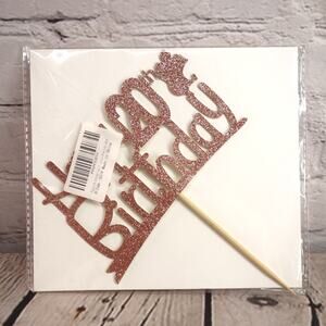 Happy 20th Birthday Cake Topper